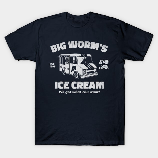 Friday - Big Worm's Ice Cream T-Shirt by Bigfinz